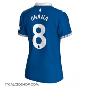 Everton Amadou Onana #8 Prima Maglia Femmina 2023-24 Manica Corta